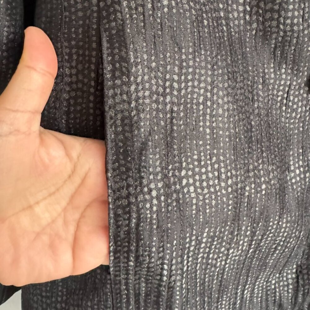 Eileen Fisher Eclipse Jacquard Silk Jacket Women's Size Small Artsy Lagenlook - Picture 5 of 12